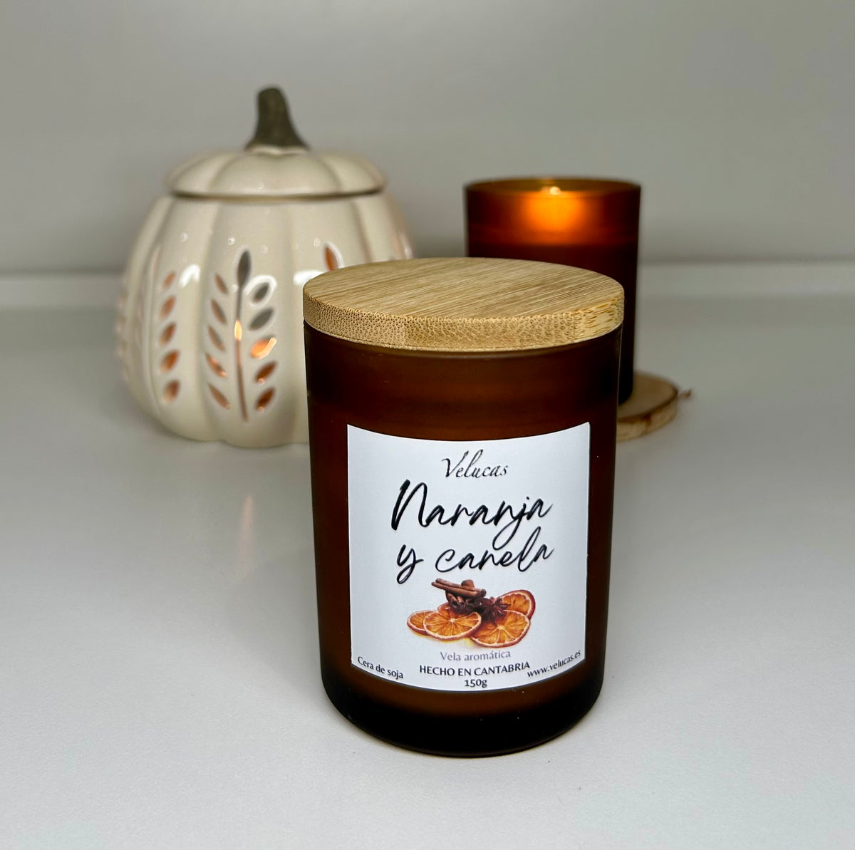Vela Naranja y canela