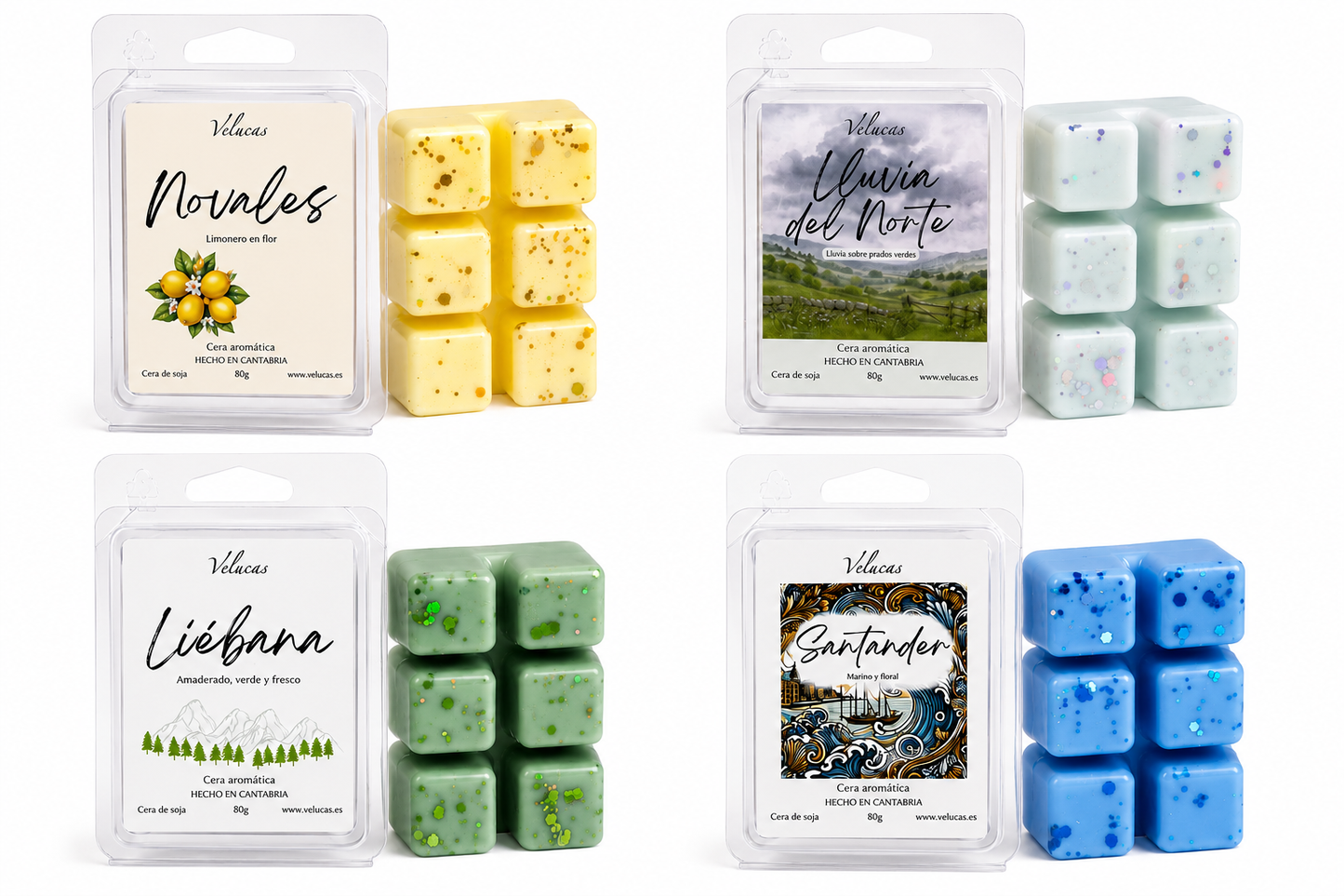 Pack Colección Cantabria- 4 ceras aromáticas