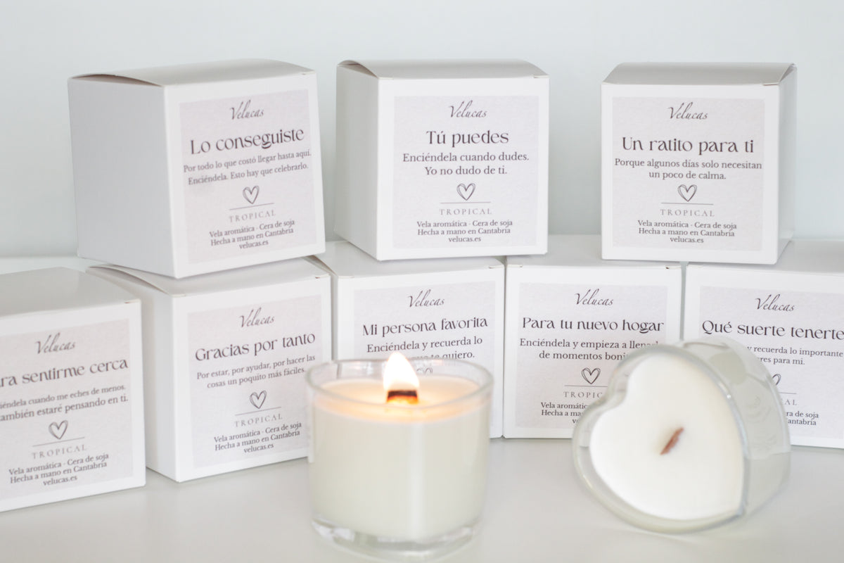 Vela corazón • Velucas que dicen cosas bonitas